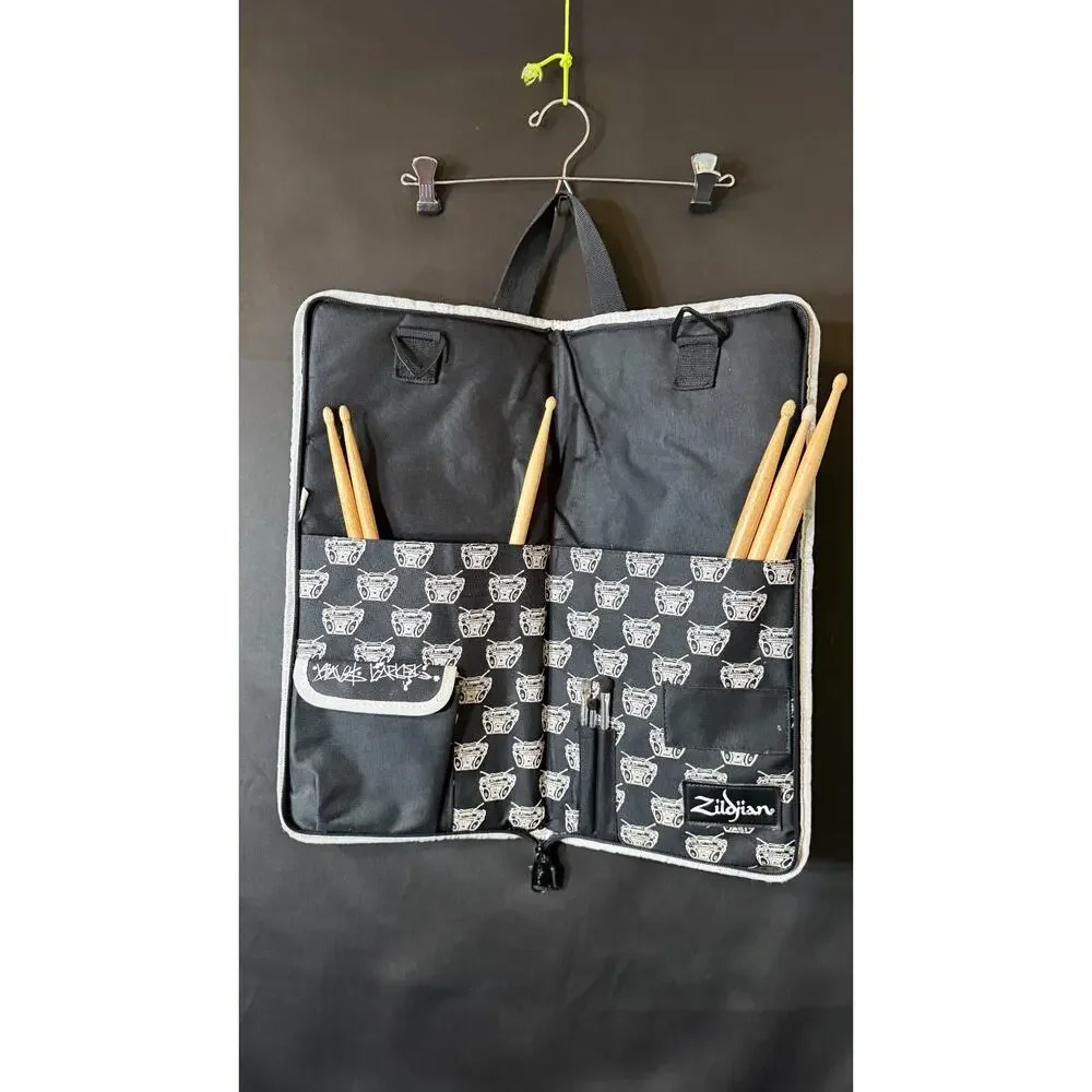 Rare Zildijan Trav2 Travis Barker Boom Box Drumstick Bag + 6 Sticks